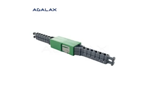 Data Center Low Insertion Loss 2-Port Plastic Green Fiber Optic Adapter