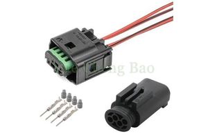 4 Pin Auto Male Female Sealed Waterproof Audi Oxygen Sensor AV Video Audio Plug Connector for BMW 1-967640-1