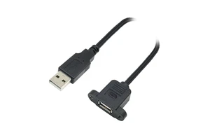 USB 2.0 Type a Male to Female Connector Cable Copper 4-Conductor IP67 Rated 4A 250V Indus-c