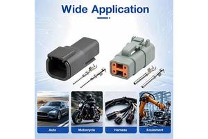 DTM06-4S/DTM04-4P 4 Pin Gray Waterproof & Dustproof, Resist High Pressure Connector For Light/Heavy Duty Truck
