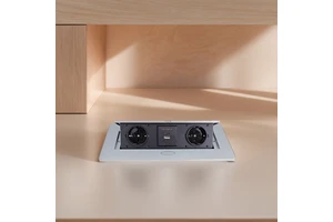New Design Office Desktop Table Socket 2 Port 2A USB RJ45 Cat6 Multifunctional Intelligent Electric Pop up Socket