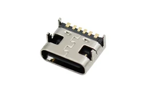 Type C 6 Pin SMT Socket Connector USB 3.1 Type-C Female Placement SMD