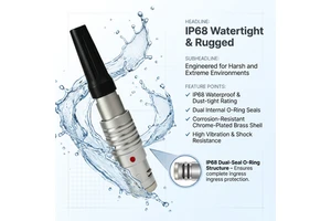 OEM Custom IP68 Waterproof Dustproof FGG.1K 2 Pin Hermetic Socket IP68 Waterproof Circular Connector For Marine Electronics