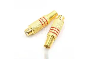 High-End Audio Connector RCA Plug Male Female Gold Plugs for Car Audio Video Amplifiers Copper Directly Supplied Manufacturer