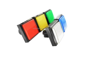 51*51 Square Straight Edge Chinese Button Game Console Accessory Connector Switch with Light Button Switch