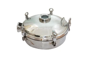 Food Grade Stainless Steel SS304 SS316l Tank Hatch Sanitary 400mm Round Manhole Cover