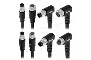 HUILIN M8 Industrial Circular Solder IP67 Waterproof Automotive Connector 30V/60V 4A 2-8 Pin Male Female Straight Connector