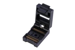 Factory Direct 0.8 mm Pitch IC Chip Test Socket with 50 Pins, Durable SOP Package Connector Socket for Electronic Components