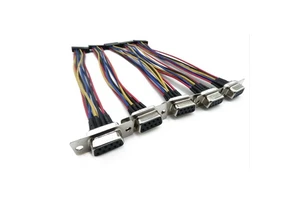 YZlink Custom Supply D-sub Terminal Wire to Connect DB9 Male Female Connectors Cable Assembly