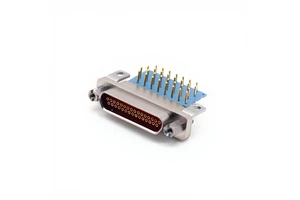 J30J Series Metal Shell Micro-D Connector 31Pin 90-Degree PCB Micro-D Female Connector