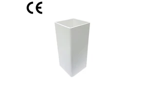 SAM-UK PVC Corner Gutter Filter 75mm Rainwater Collector Set Water Diverter Crossbar Drain Pipe Joint Fittings Y012
