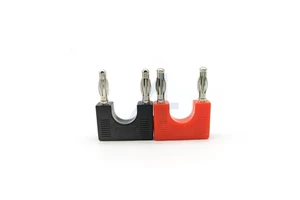 JIALUN 4mm Dual Banana Plug Double Ended Magnetic Banana Plug with Shrouded 4mm Connecting Plug Tip and Banana Connectors