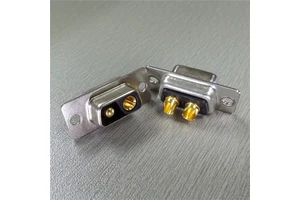 250V 30A 3U Gold Plated Combo D Sub 2P 2V2 Solder Female Connector