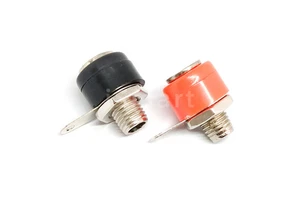 1PCS 4mm Banana Socket For Binding Post Banana Plug Connector RED / BLACK
