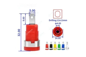 Nickel Plated Brass Safety Banana Jack Socket Binding Post 4mm Banana Plug Connector Accessory