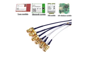 Free Sample Customized Black 1.13mm 1.32mm Cabling Gold-plated Female To UFL Connector RF Coaxial Cable Assembly