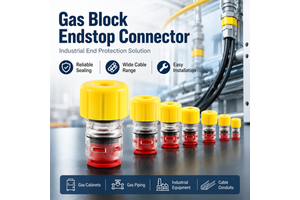 Blqd EBK Gas Block Endstop Connector Transparent Quick Seal Plug for Micro Duct Telecom System Cable Conduit