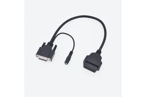 Car 16Pin OBD2 Female to DB15 15Pin Adapter OBD 2/II to DB/D-sub 15 Pin Connector DC Plug Diagnostic Cable