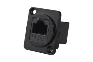 Custom Black 8p8c cat6 rj45 panel mount connector ethernet rj45 connector female to female