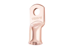 1/0 AWG*1/4 Welding Cable Bare Copper Eyelet Lug Wire Lugs AWG Ring Terminals Heavy Duty Copper Crimp Lugs