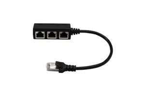 RJ45 Ethernet 1 to 3 Ports LAN Splitter Adapter Cable Network Connectors