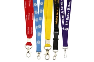 Bulk Custom Logo Lanyards With Different Metal Clips Printed Neck Straps for University and Office Use