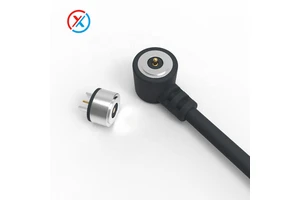 8mm Round 12V 3A Magnetic Charging Usb Pogo Pin Cable Circular Power 2 Pin Magnetic Cable Connector