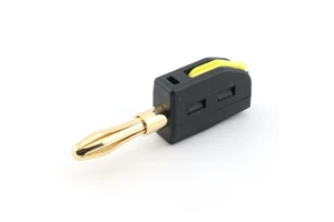 Hot 4mm Banana Plug Quick Wire Connector No Solder Gold-plated Copper Black Model KC-121ADJ-BI Customizable Kuishen Brand