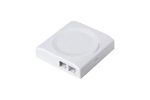 2 Port Fiber Optic Terminal Box with LC Connector Fire Resistant ABS Material White for FTTD Use