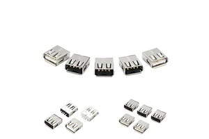 Custom USB Connector 180 Degree Straight Plug-In Board Female Interface PCT Terminal Block Af180 Degree Straight Plug-In Board
