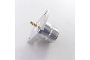 RF Coaxial N Type Female Jack 25.4mm 4 Holes SQ Flange Connector With Receptacle