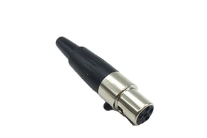 Mini XLR 3-Pin Male Socket Copper Housing Nickel-Plated Copper Contacts 230V Rated Cable Mount Chassis Connector Audio Video