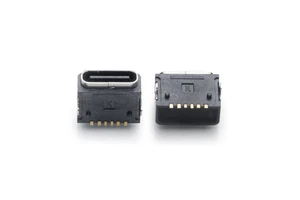 Waterproof USB Type C 6-Pin Female Right Angle Receptacle Connector