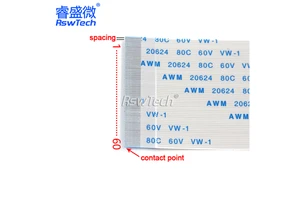 40 Pins Flexible 60 FFC Cable 0.5mm Pitch 20 Pin Double-Sided FPC 50Pin 18 22 24 30 60 24Pin Flat 50 Pin Flexible Flat Cable