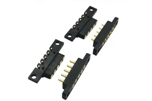 Spring Loaded 2.54mm Pitch 2/3/4/5/6P Female And Male Magnetic Pogo Pin Connector Dip Type.