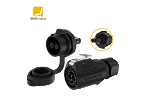 E-Weichat LP16 Aviation Plug Docking Screw Wire 2/3Pin Quick Plug Welding Free PBT Plastic IP68 Waterproof Connector 10A/400V