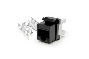 UTP Cat 5e Network Keystone Jack Unshielded Black/White Adapter Data Information Joint Network Cabinet Ethernet Cable Connector