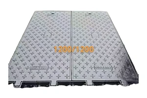 Foudry Custom Asphalt Black Noiseless B125 C250 D400 E600 F900 Cast Iron Manhole Covers for Sale
