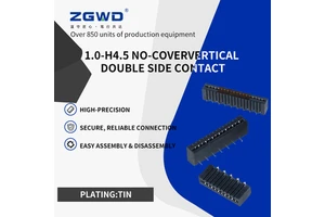 1.0mm Pitch 4.5H Vertical Double-Sided Non-Locking Pin Flat Strip Connector Flat Flex FFC/FPC Connectors