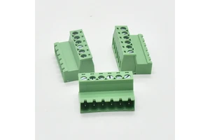 Hot Sale Straight 6 Pins Plulggable 3.81mm Terminal Block Welding Free Butt with Lug Screw Fixation Wire to Wire Blocks