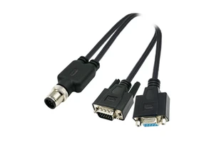 Indus-c M12 8-Pin Male D-Sub 9Pin Cable Connectors Custom Length PVC Brass Copper for Electronic Wire Connections