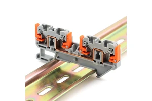 Quick-Install Din Rail Terminal Block 2.5mm 24A 250V PA66 Material Pluggable Design for Energy Meter Applications