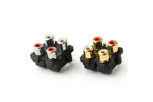 Hotsale Good Price Rca Video Socket Jack Connector Gold AV4-7 Rca Pin Connector