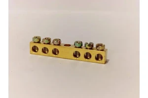 Brass Neutral Links Electrical Fitting for Panel Board High Conductivity Durable Safe Wiring Distribution Block Industrial Use