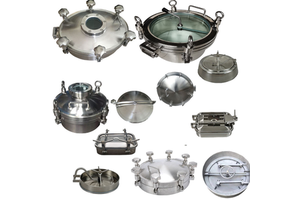 WZ High Quality Stainless Steel SS304 SS316L Food Grade Oval/square/sight Glass/round Manhole Shell tank Sanitary Manhole Cover