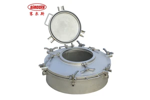 Stainless Steel Quick-opening Manhole Cover Large Small Combination Cover for Chemical Container