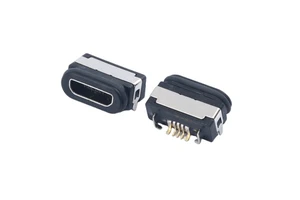 3A Waterproof IP67 Micro USB Type B 5 Pin SMT Female Connector USB 2.0 Micro B Connector with GND PIN