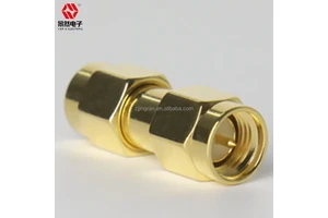 SMA RF Coaxial Connectors Double Male Straight Adapter Gold Plating Brass Material RoHS Compliant 50ohm DC-6GHz Plug Jack
