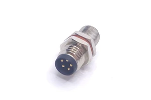 B Coding M8 5-Pin Female Receptacle Connector Circular Design Soldering Terminal Gold Plated Contacts for Back Mount Panel Mount