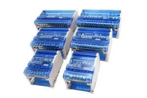 UKK 125A Multipole Hole Bus bar Terminal Block Din Rail Power Distribution Block Box 407,411,415